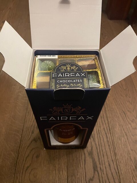 New bottle box and chocs